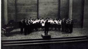 1962. Concert a l'Aula Magna de la Universitat de Friburg